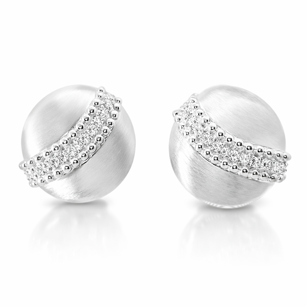 0.22CT Diamond 14k White Gold Earring