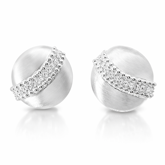 0.22CT Diamond 14k White Gold Earring