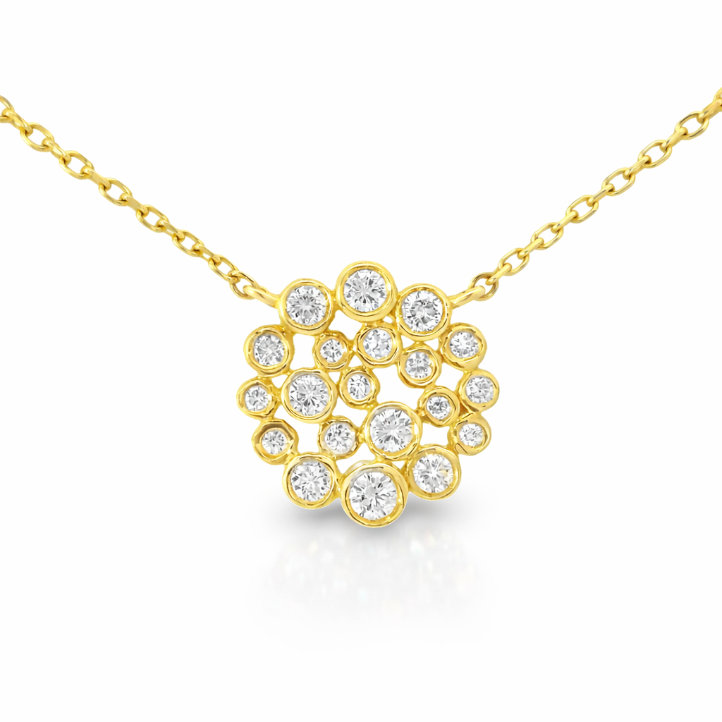 0.36CT Diamond Pendant 14k Yellow Gold