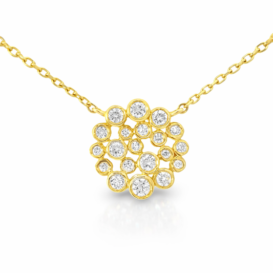 0.36CT Diamond Pendant 14k Yellow Gold