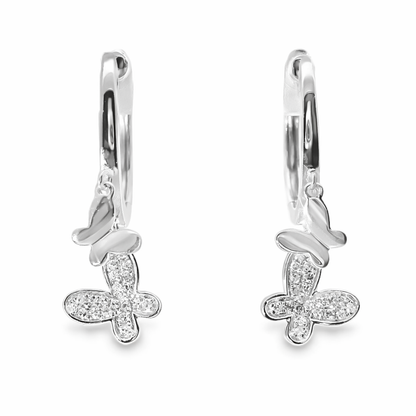 0.14CT Diamond 14k White Gold Earring