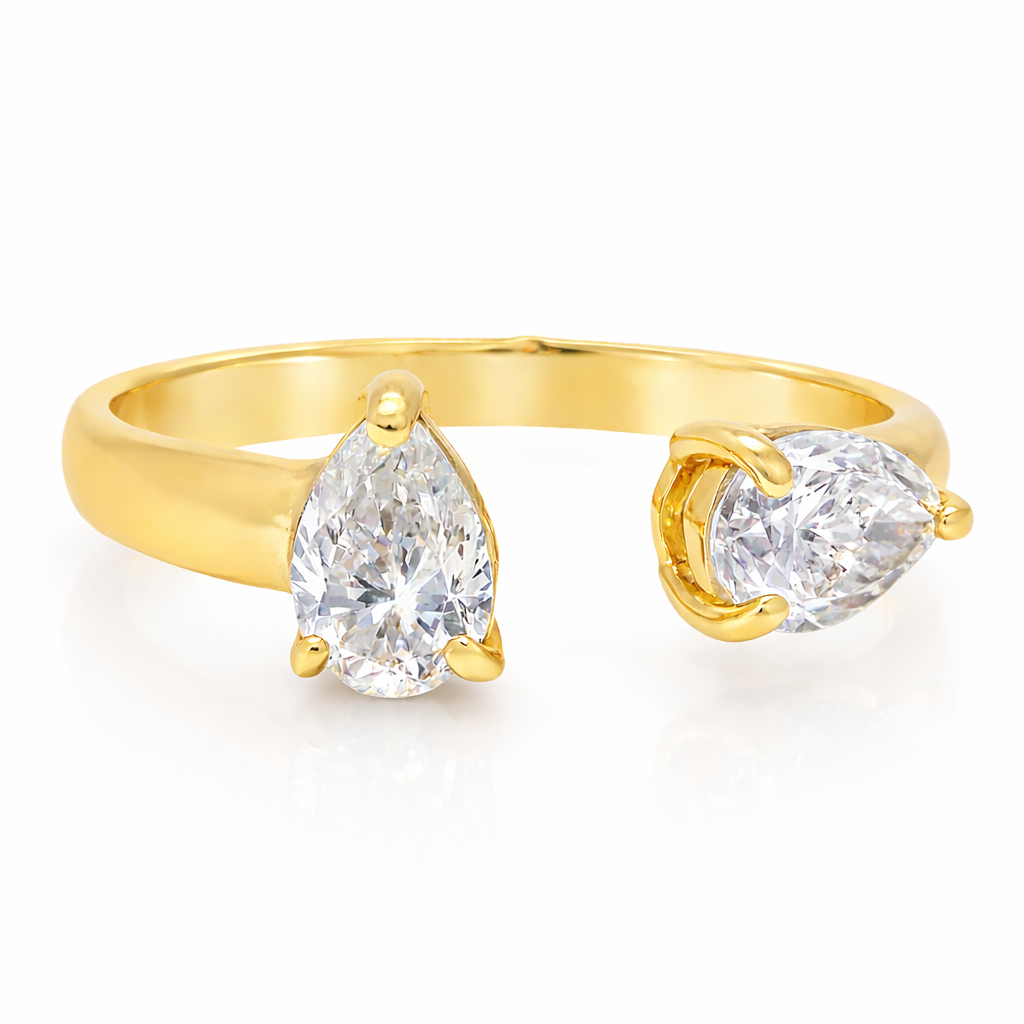 0.64CT Diamond Ring 18k Yellow Gold