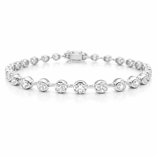 3.30CT Diamond Bracelet 14k White Gold
