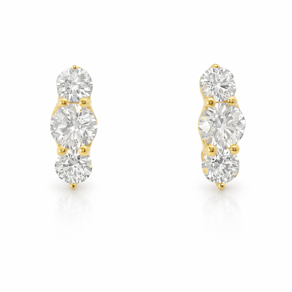 0.43CT Diamond Fashion Earring 14k Yellow Gold