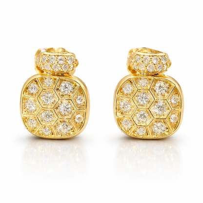 0.49CT Diamond 14k Yellow Gold Earring