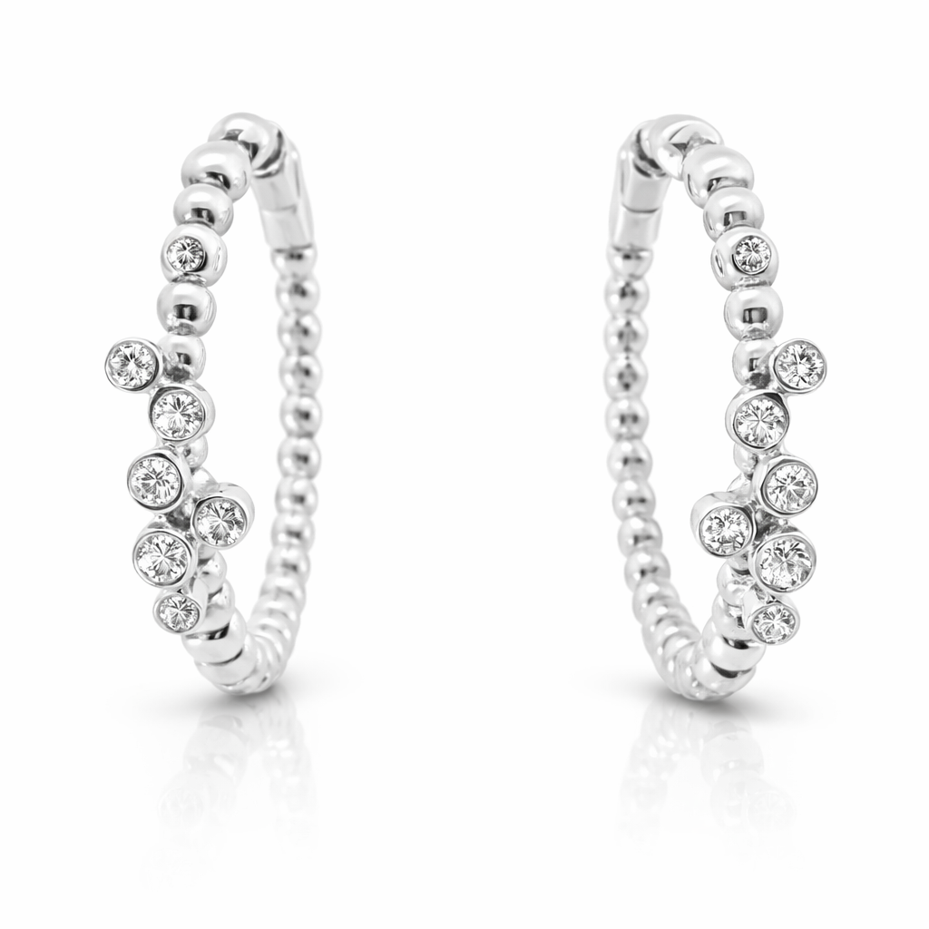 0.35CT Diamond  18k White Gold Earring