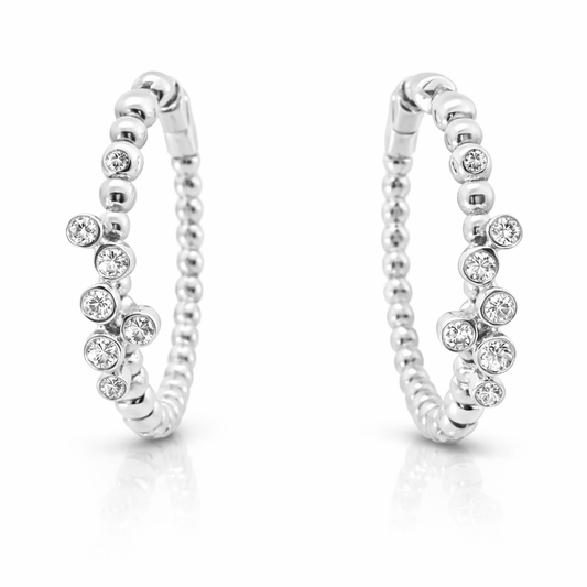0.35CT Diamond  18k White Gold Earring