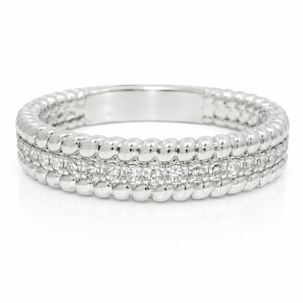 0.22CT Diamond Ring 14K White Gold