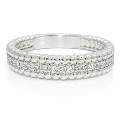 0.22CT Diamond Ring 14K White Gold