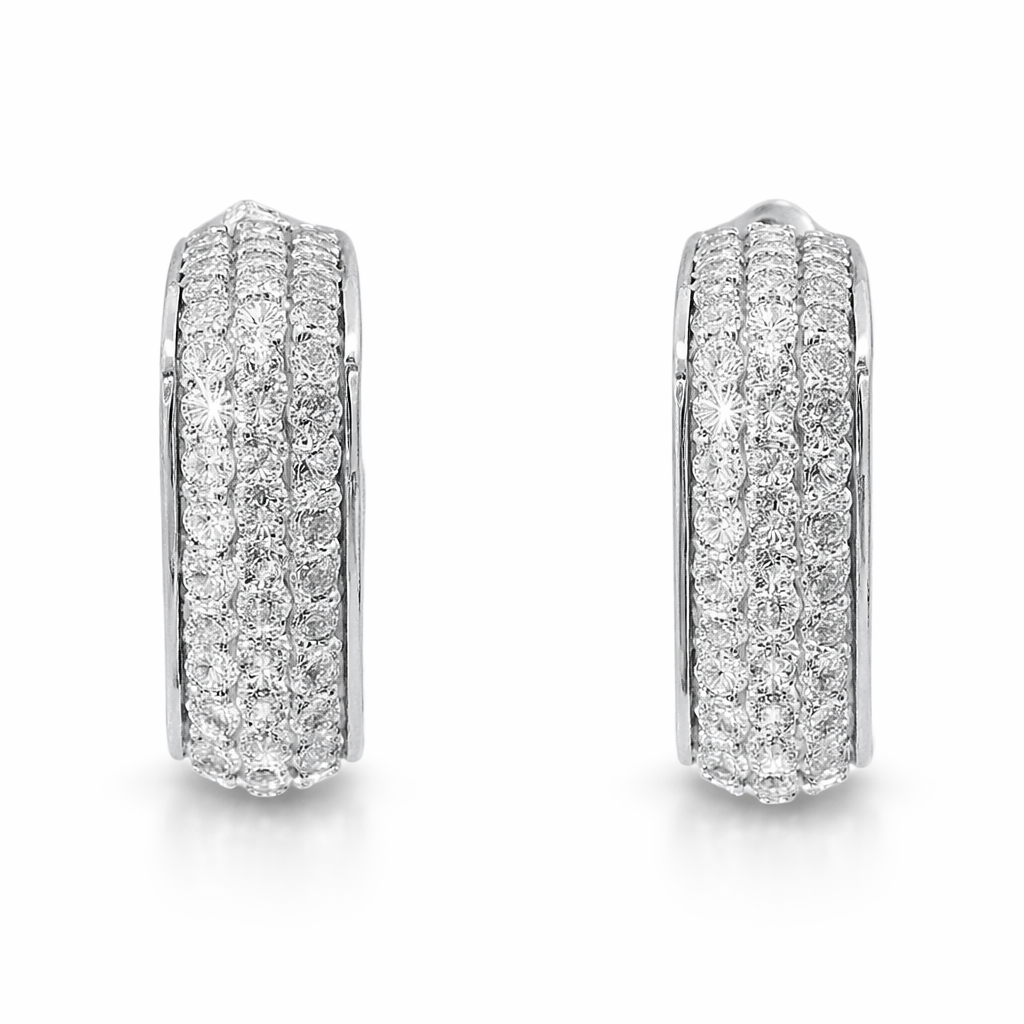 1.65CT Diamond 14k White Gold Earring