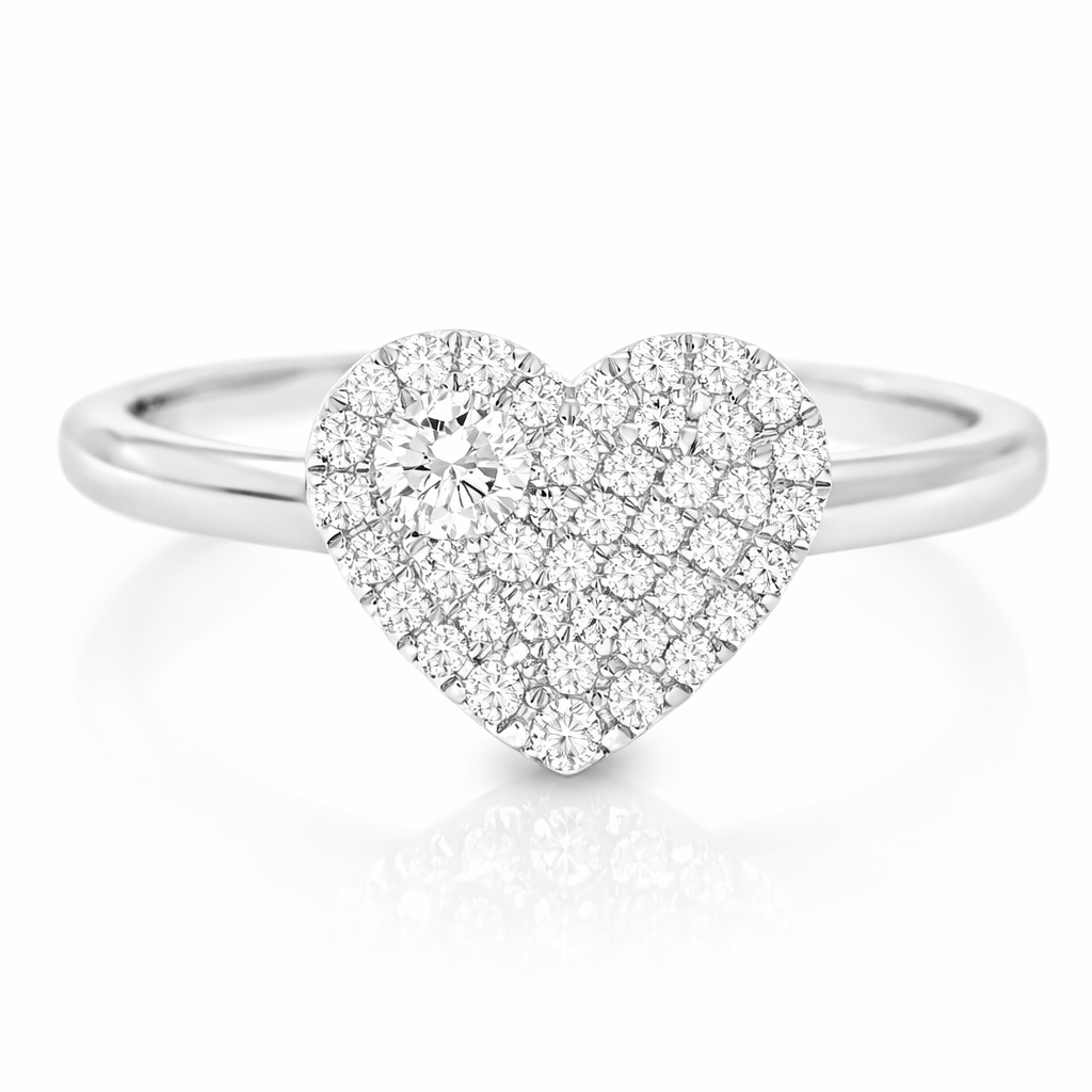 0.15CT Diamond Ring 14k White Gold