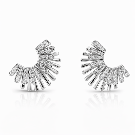 0.34CT Diamond  14k White Gold Earring
