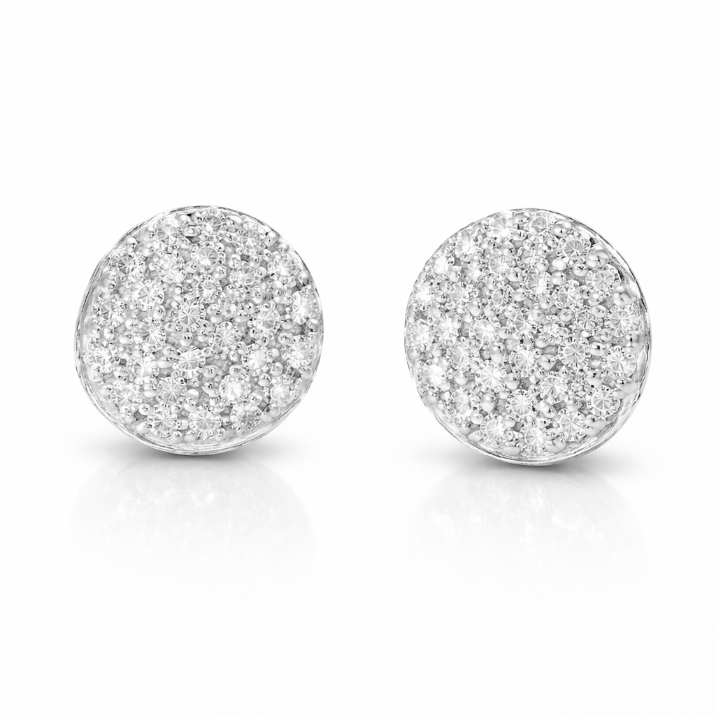 0.70CT Diamond 14k White Gold Earring