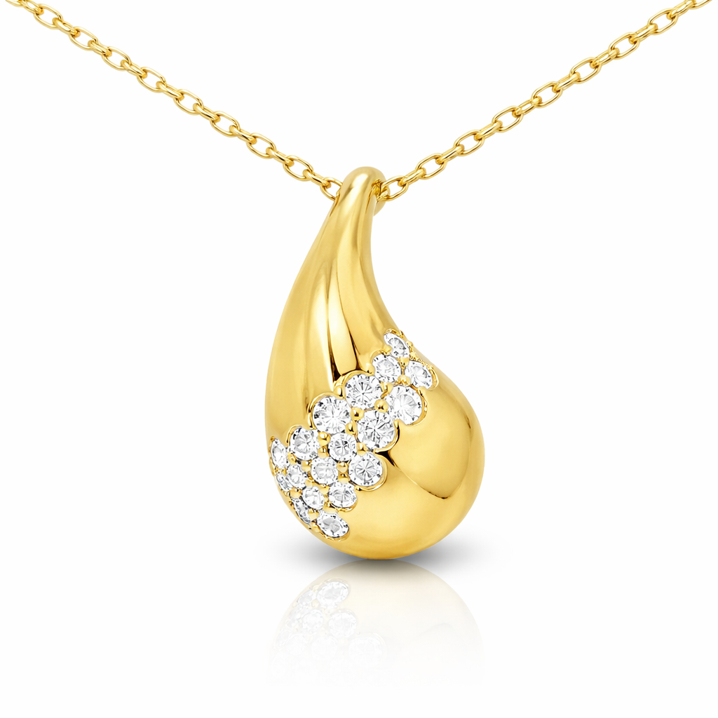 0.35CT Diamond Pendant 14k Yellow Gold