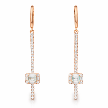 0.40CT Diamond Earring 14k Rose Gold
