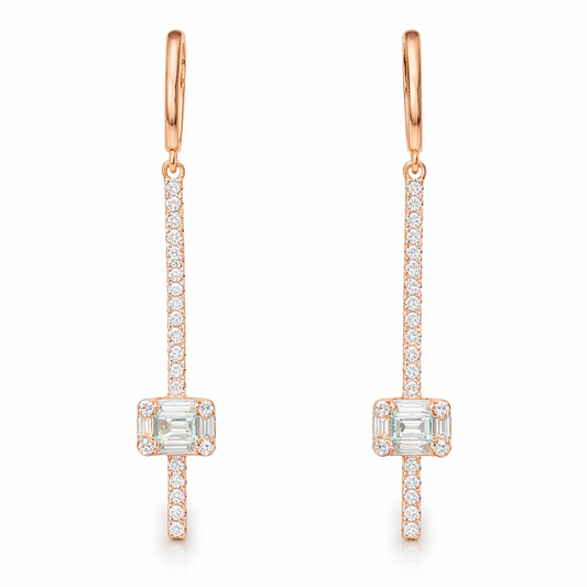 0.40CT Diamond Earring 14k Rose Gold
