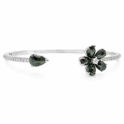 0.37CT Diamond 1.11Ct Black Diamond 18k White Gold