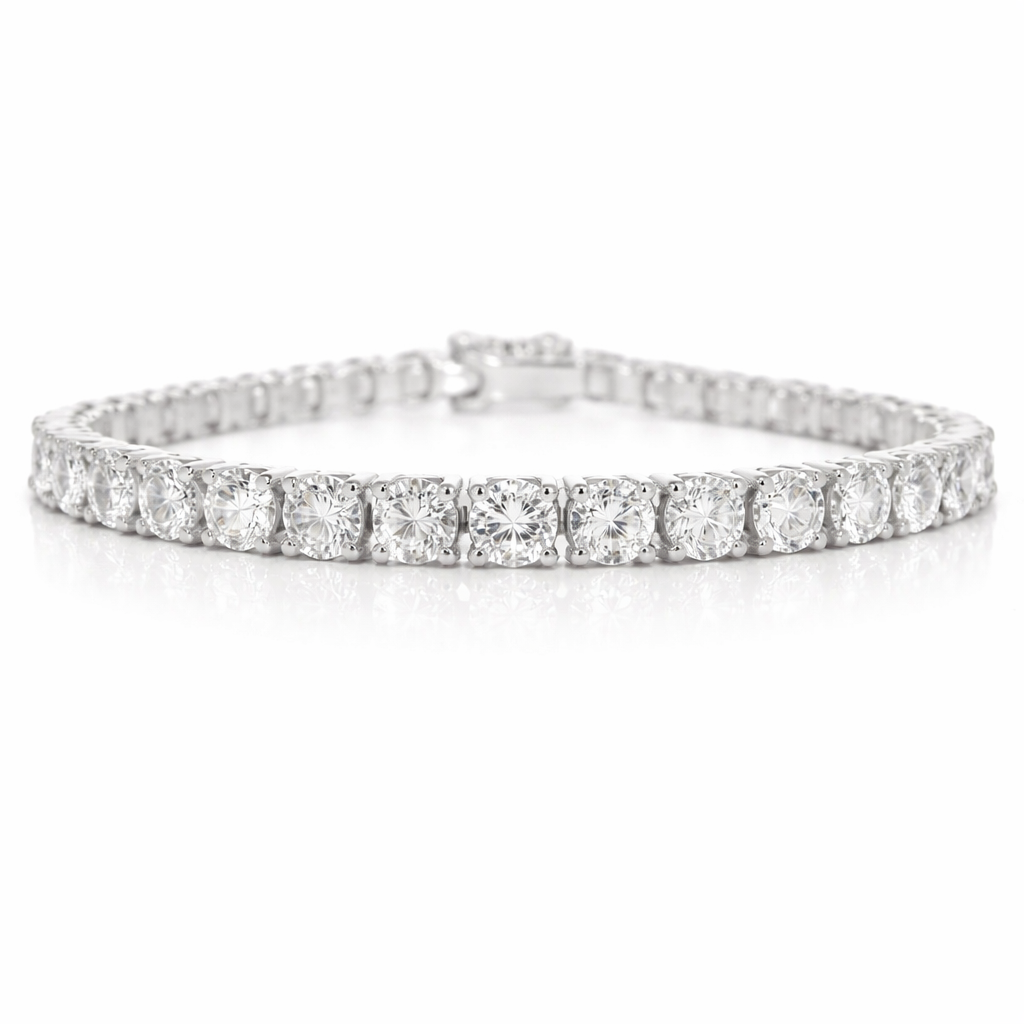 9.67Ct Lab Diamond Bracelet 14k White Gold