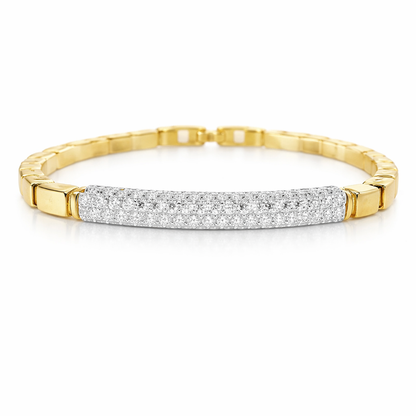 1.78CT Diamond Bracelet 14k Yellow Gold