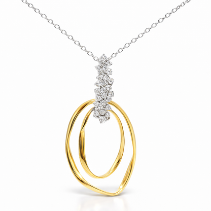 0.39CT Diamond Fashion Pendant 14k Yellow Gold