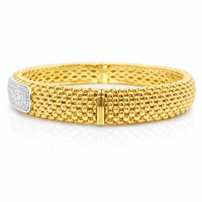 1.84CT Diamond Bangle 18k Yellow Gold