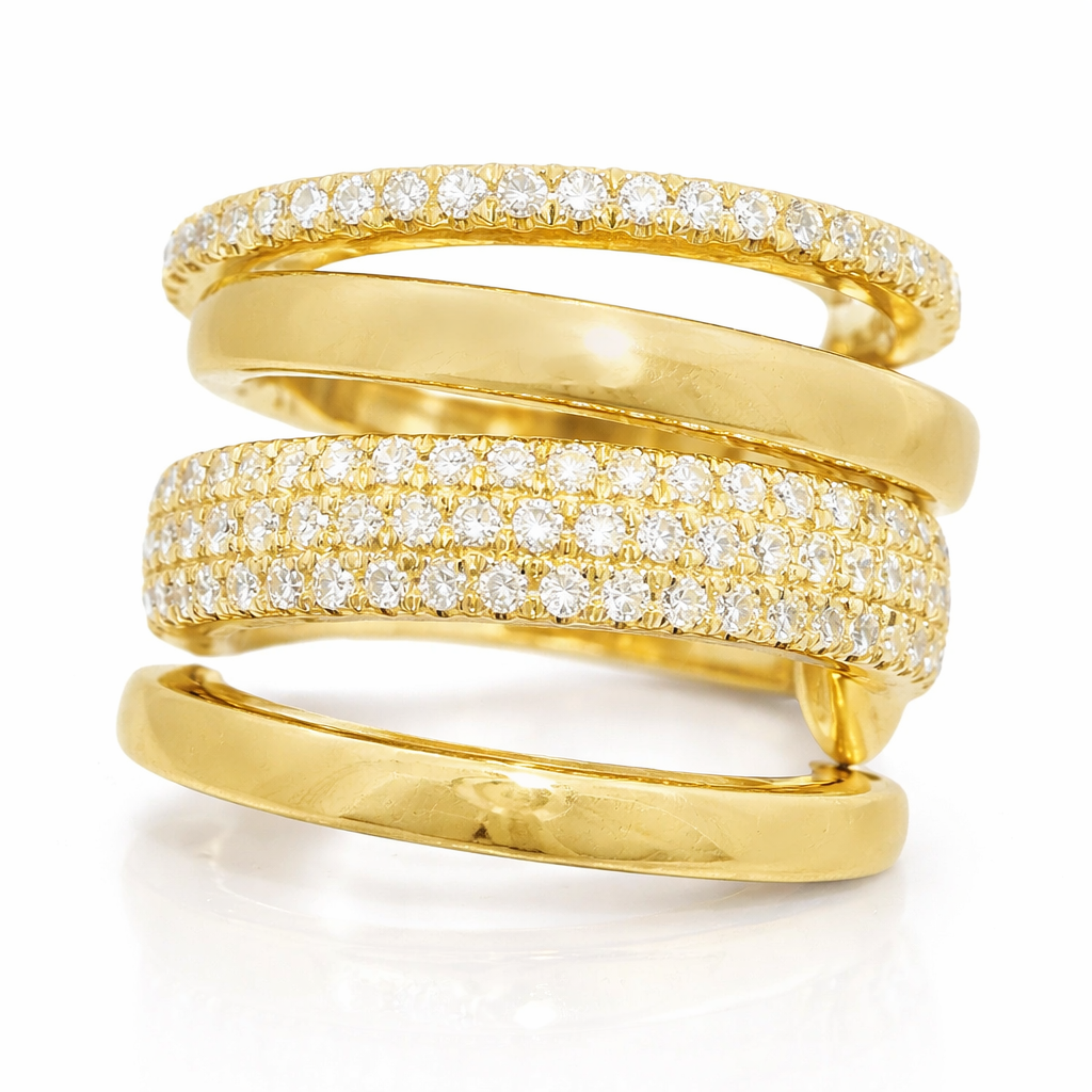 0.95CT Diamond Ring 14k Yellow Gold