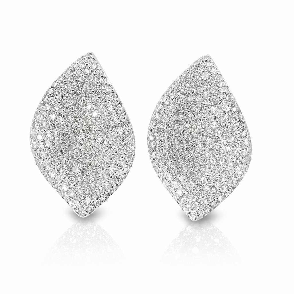 1.90CT Diamond Earring 14k White Gold