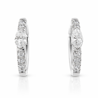 0.46CT Diamond 18k White Gold Earring