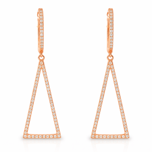 0.42CT  Diamond  14k Rose Gold Earring