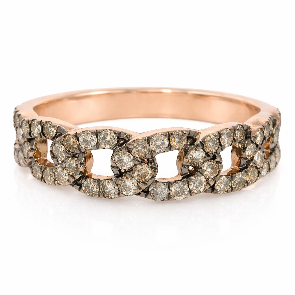 0.45CT Chocolate Diamond Ring 14k Rose Gold