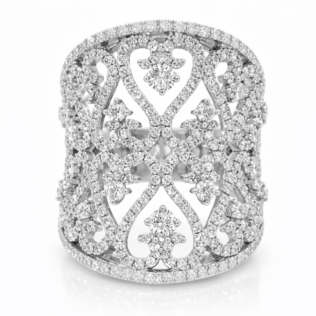 1.68CT Diamond Ring 14k White Gold