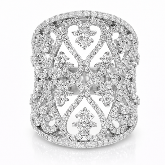 1.68CT Diamond Ring 14k White Gold