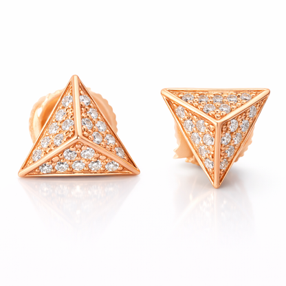 0.28CT Diamond  14k  Gold Earring