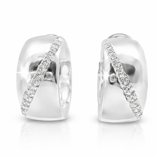 0.42CT Diamond 14k White Gold Earring