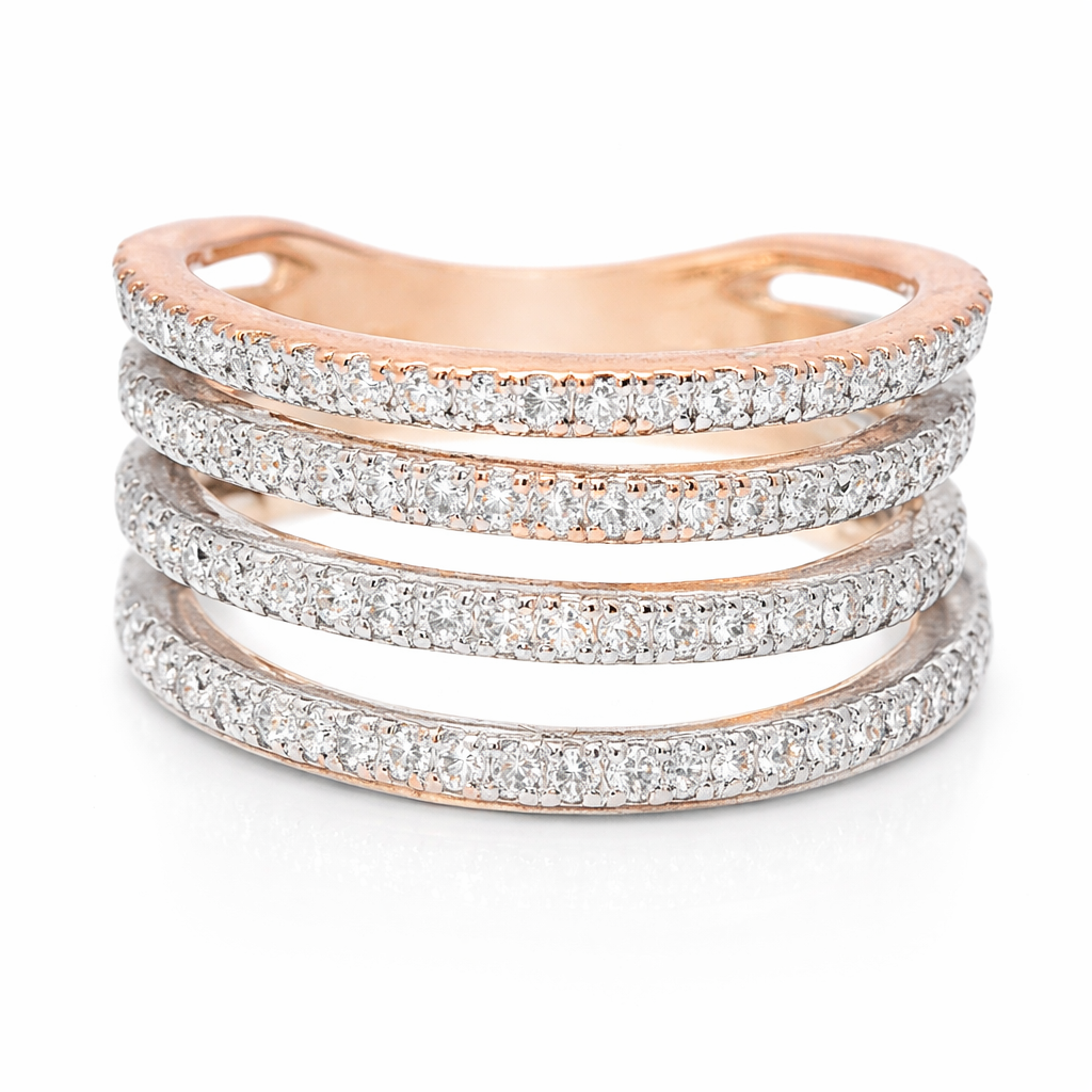 0.80CT Diamond Ring 14k Rose Gold