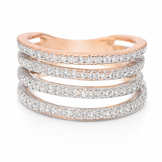 0.80CT Diamond Ring 14k Rose Gold