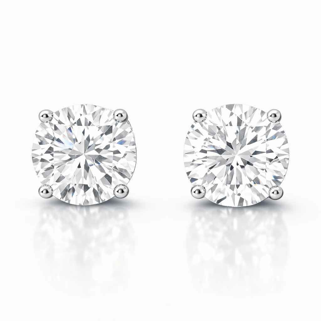 1.53CT Lab Diamond Martini Stud 14k White Gold Earring