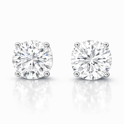 1.53CT Lab Diamond Martini Stud 14k White Gold Earring