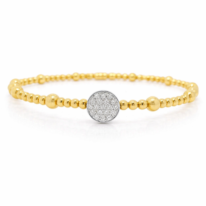 0.17CT Diamond Bangle 18k Yellow Gold
