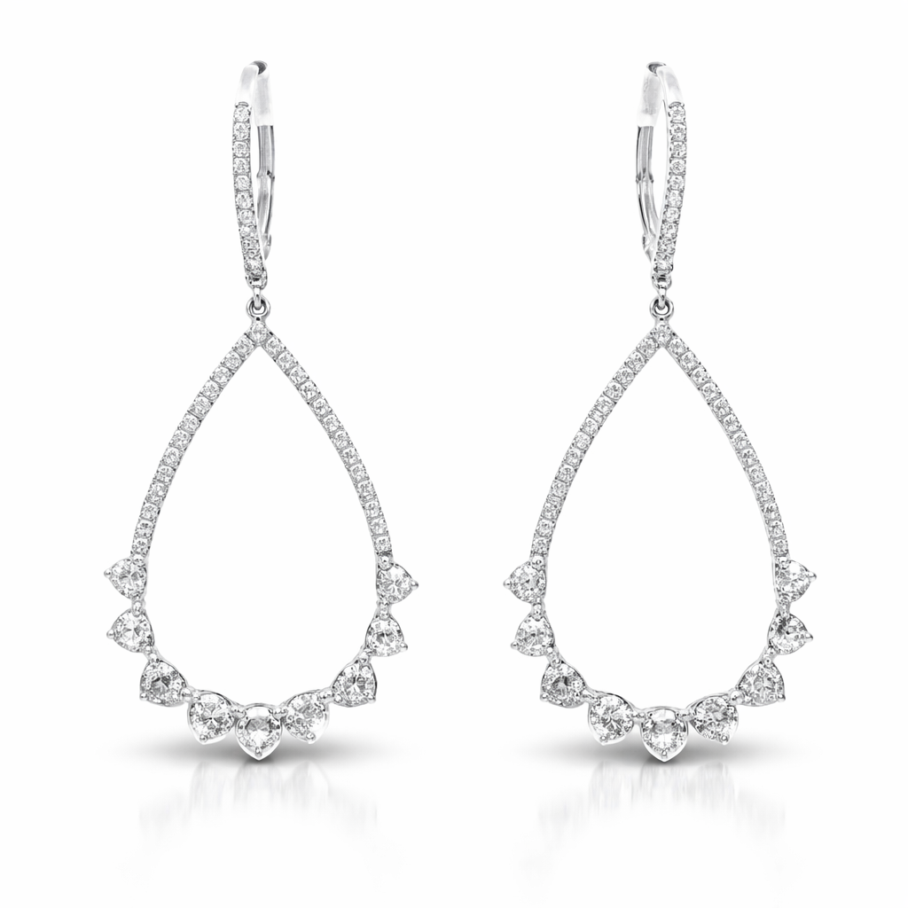1.03Ct Diamond Earring 14k White Gold