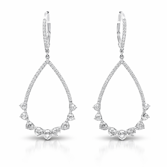 1.03Ct Diamond Earring 14k White Gold