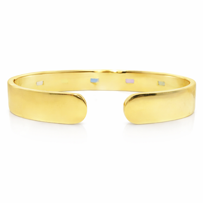 3.25CT Mixed Sapphire Bangle 18k Yellow Gold