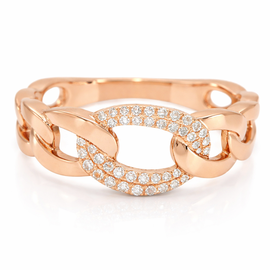 0.15CT Diamond Ring 14k Rose Gold