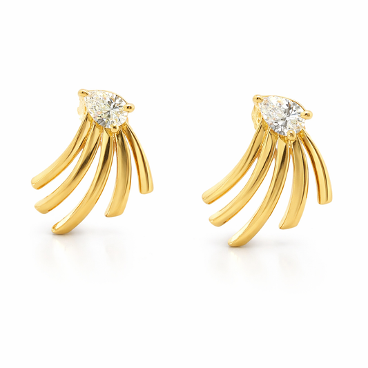 0.29CT Diamond Earring 14k Yellow Gold