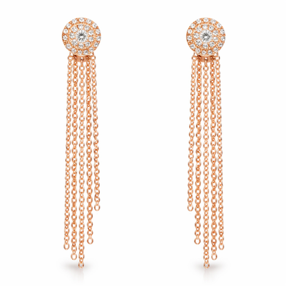 0.26CT Diamond 14K Rose Gold Earring