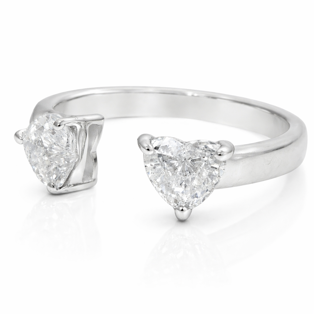 0.62CT Diamond Ring 18k White Gold