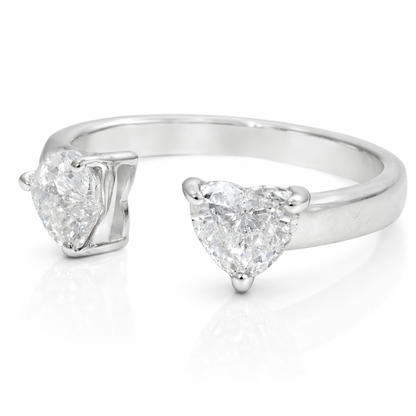 0.62CT Diamond Ring 18k White Gold