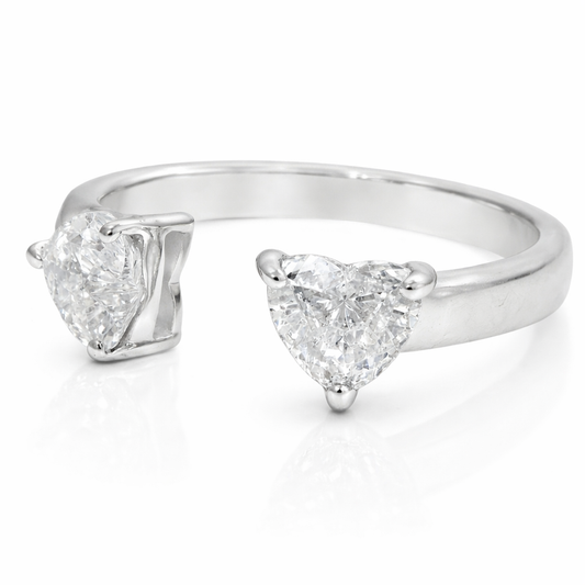 0.62CT Diamond Ring 18k White Gold