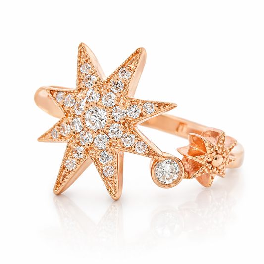 0.33CT Diamond Ring 14k Rose Gold