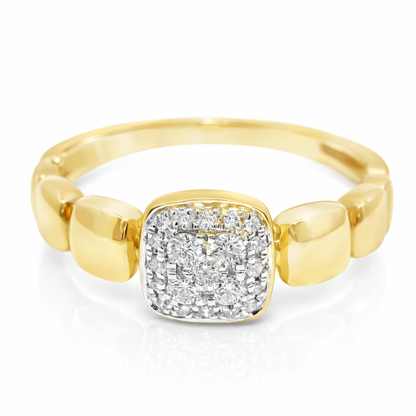 0.17Ct Diamond Ring 14k Yellow Gold
